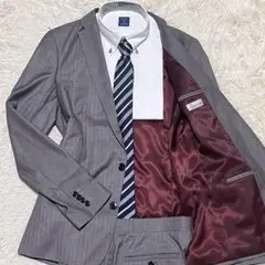 ✨新品✨ EVOLUTION ビジネス スーツ レーヨン 総裏 グレー L