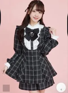 Secret Honey アクセサリーリボンレースフリルセットアップ チェック