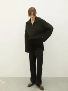 LE PEAU DE GEM flare knit pants