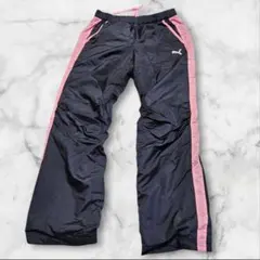 PUMA ネイビー×ピンク ジャージパンツ M