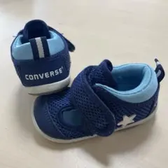 スニーカー　青　マジックテープ