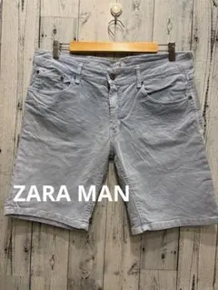 ♠️ ZARA MAN ザラ　ライトブルー　デニムハーフパンツ