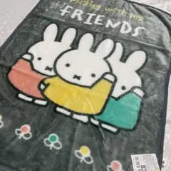 未使用タグ付き ミッフィーマイヤー ひざ掛け ブランケット グレー ふわふわ