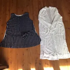 七分袖カーディガンとタンクトップの2点セット