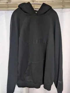 ESSENTIALS ブラック パーカー フード付きのサムネイル