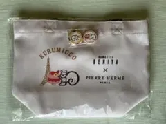 新品未使用　ピエールエルメ　鎌倉紅谷　クルミッ子 トートバッグ　缶バッジセット