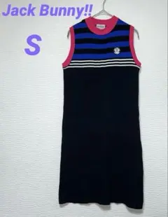 美品 Jack Bunny!! ノースリーブ ニットワンピース1 パーリーゲイツ