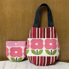 ミニ手さげバック・ポーチSET / お花柄