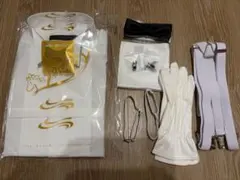 ウィングシャツ　プリーツ付き　43-86 タキシードセット　新郎小物　日本製