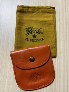 イルビゾンテ(IL BISONTE)レザーコインケース オレンジ
