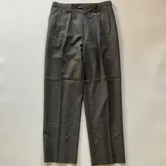 カナダ製 Ralph Laurenワイドスラックスツータックブラウンチェック