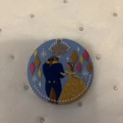 ディズニー　美女と野獣刺繍缶バッジ