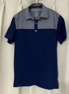BANANA REPUBLIC 半袖シャツ XS ネイビー/グレー　おしゃれのサムネイル