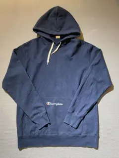 Champion ネイビー フード付きパーカー