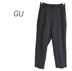 【ジーユー】ハイウエストボリュームパンツ イージー 背面ゴム ネイビー M