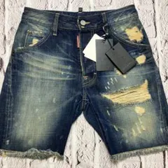 新品・未使用タグ付き✨ディースクエアード ダメージ加工 クラッシュ ショートパン