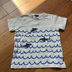 ムージョンジョン シャークプリント Tシャツ 120センチ