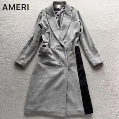 タグ付き新品】アンナケリー ノーカラー ロングコート グレー M - メルカリ