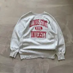 80s トリコタグ Champion リバースウィーブ USA製 ３段プリント