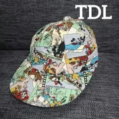 SALE ☆レア☆ ディズニーランド 総柄 キャップ 緑系