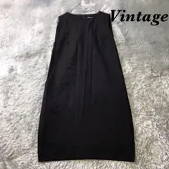 Vintage ヴィンテージ 膝丈ワンピース 無地 レディース 夏服 シンプル