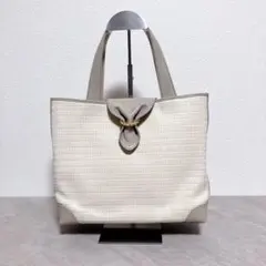 M*e様 極美品 濱野皮革工藝 HAMANO トートバッグ リボン　ベージュ ク