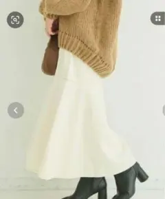 shellyisland ハイウエストマーメイドロングスカート　ホワイトMサイズ