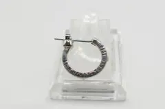 新品　未使用　ライオンハート　ロゴ　フープ　ピアス　合成ダイヤ　クロッシング