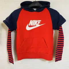 NIKE フード付きパーカー 140cm 赤/ネイビー