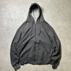 champion フルジップスウェットフーディ パーカー ロゴ刺繍 裏起毛