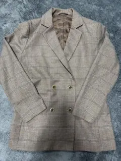 GU ブレザー チェック柄 ダブルブレスト ビスチェ