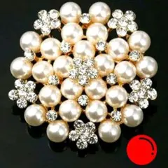 ●ブローチ　レディース　パール　卒業式　入学式　成人式　結婚式　花見コーデ七五三