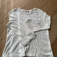 ブランシェス　白シャツ袖口レース