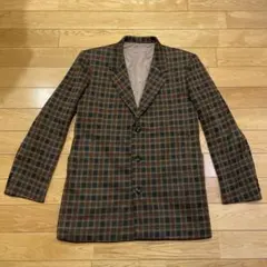 70sビンテージ！ポリエステルチェックジャケット