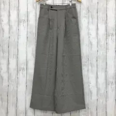 【 grove 】グローブ ウール調タックワイドパンツ Lサイズ