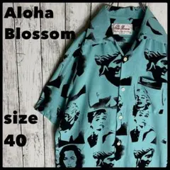 日本製 Aloha Blossom VENUS レーヨン開襟シャツ 40 a2のサムネイル