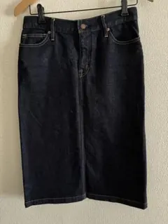 無印良品 ストレッチデニムタイトスカート Mサイズ 濃紺 インディゴのサムネイル