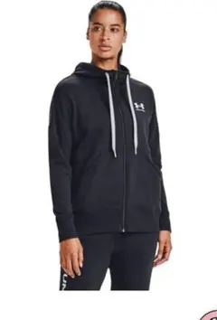 【アンダーアーマー】UAライバル フリース フルジップ フーディー 黒