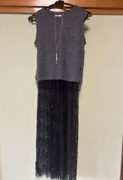 Mサイズ✨トップス　スカート　ネックレス　　　3点セット✨最終値下げ✨