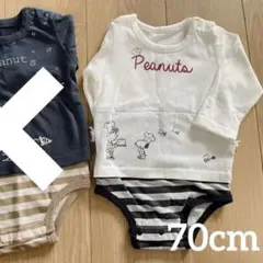 《 PEANUTS スヌーピー 》ロンパース
