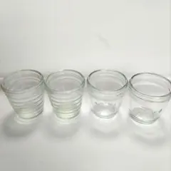 モロゾフ ガラス製空き瓶 4個セット デザートカップ ハンドメイドのサムネイル