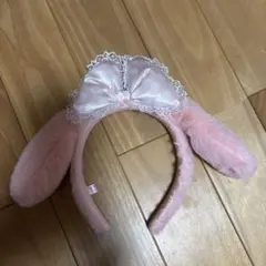ウサギ耳リボン付きカチューシャ