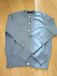 【Polo Ralph Lauren 】濃いめライトブルー カーディガン