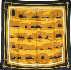 エルメス　HERMES　スカーフ　カレ90　夜の海に光る航路灯