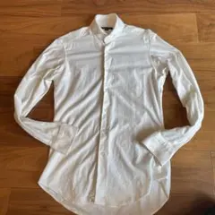 値下げ❗️ozie ホリゾンタルワイドカラー　ニット起毛ドレスシャツ　ポケットレス