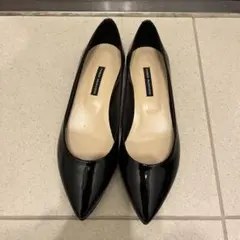 FABIORUSCONI ブラックポインテッドトゥパンプス