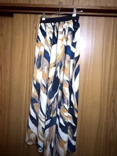ロングスカート ボタニカル柄 フリーサイズ