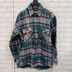 値下げ 90s バドワイザー Budweiser チェック ネル シャツ L