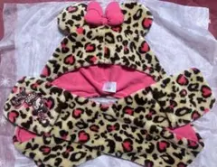 ミニー ヒョウ柄 マフラーキャップ ピンク レオパード ディズニー