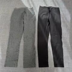 UNIQLO キッズ スパッツ レギンス グレー 黒 120サイズ